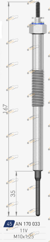 Свеча накаливания A-N PARTS 170 033